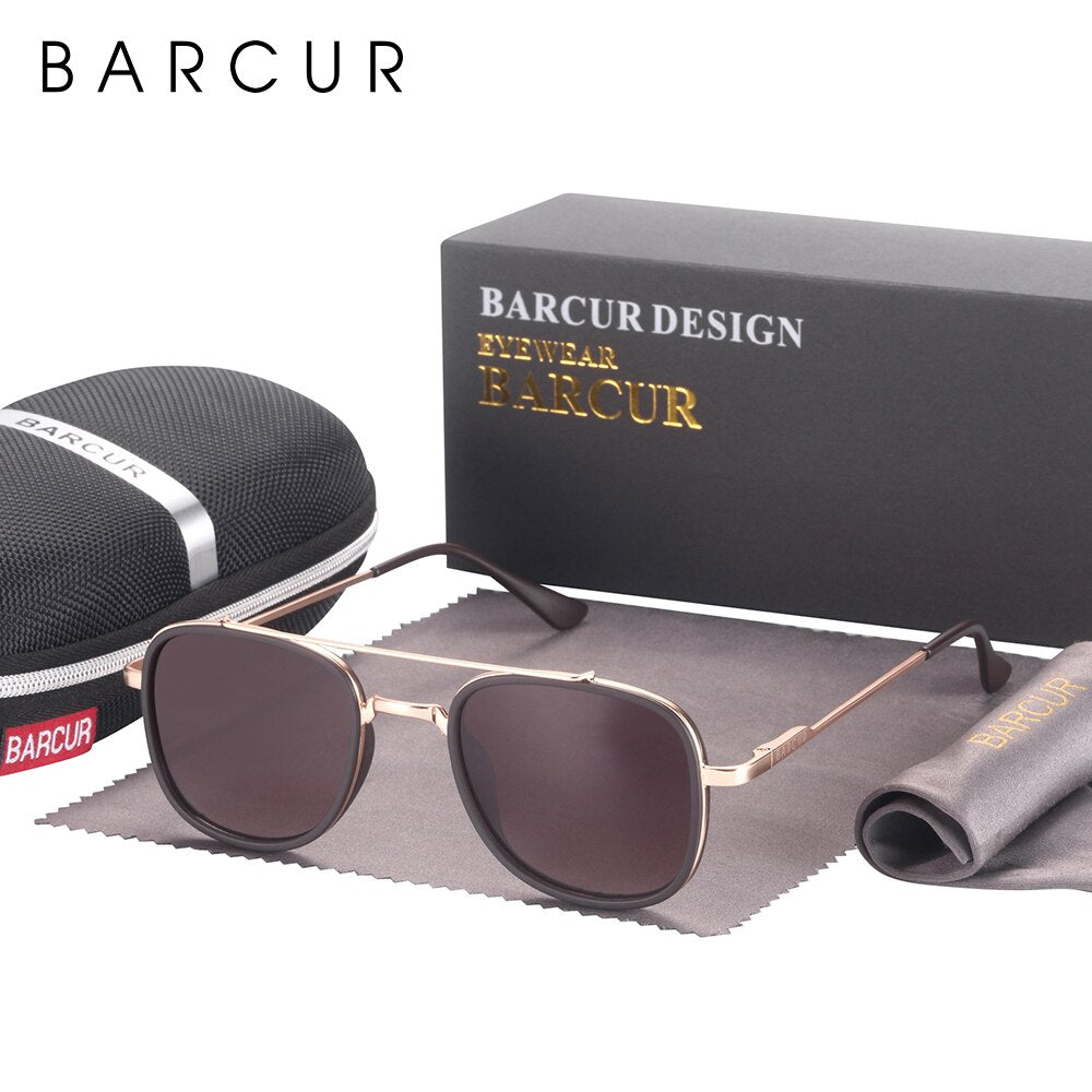 BARCUR Polarized Square Sunglasses for Women Driving Retre Classic Sun Glasses for Men Eyewear Accessory Oculos Gafas De Sol - KiwisLove