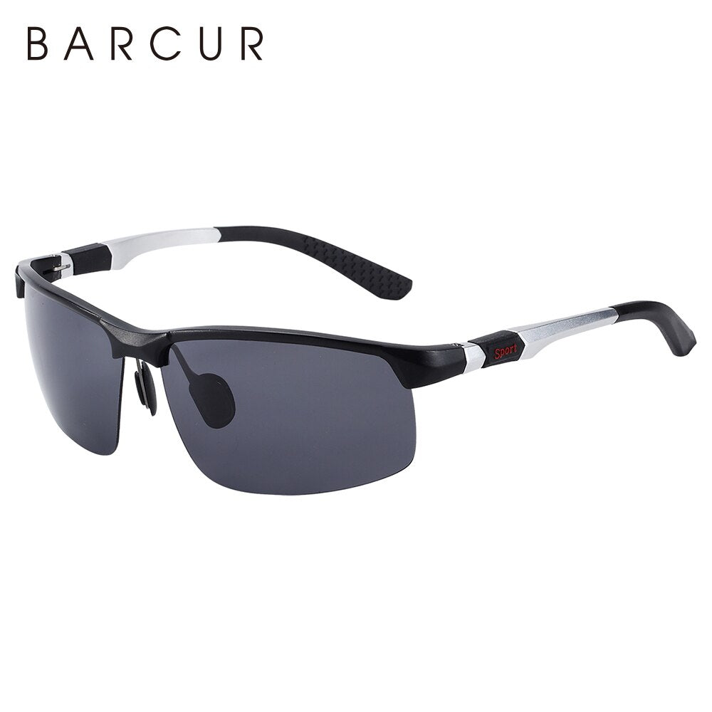 BARCUR Aluminium Magnisium Sport Sunglasses Polarized Light Weight Driving Glases Men Women - KiwisLove