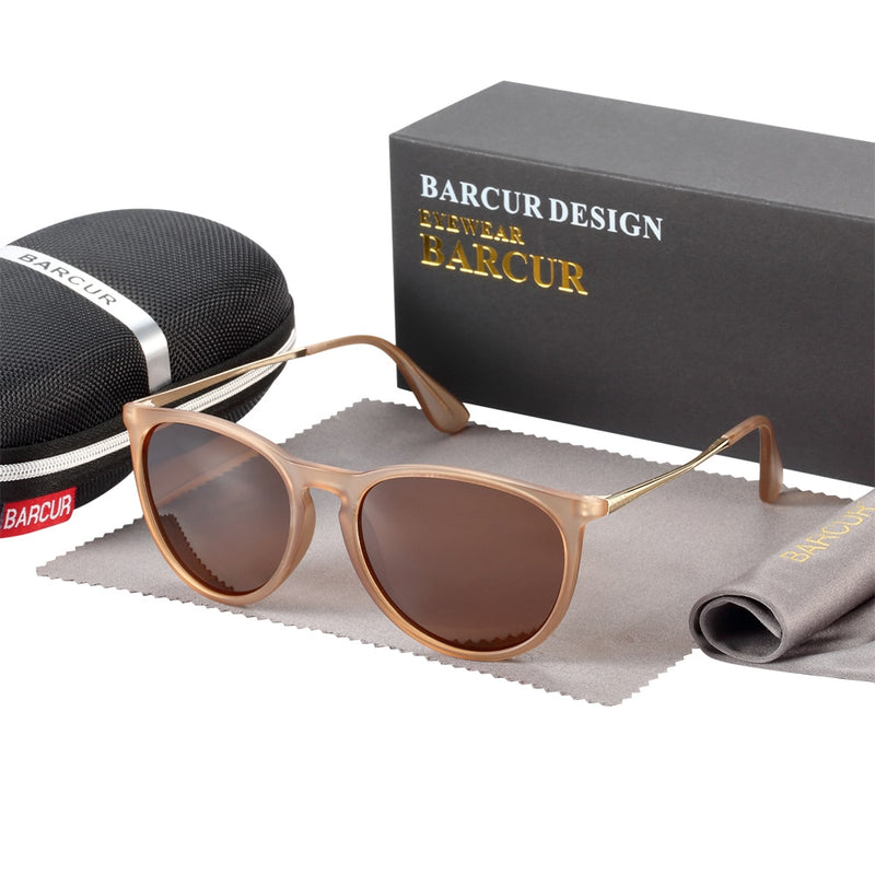 BARCUR Design Sunglasses Women Fashion Polarized Lens Plastic Titanium Frame Men Sun Glasses UV400 Protection - KiwisLove