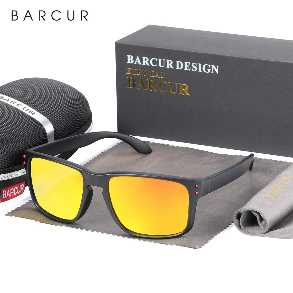 BARCUR TR90 Sunglasses for Men Light Weight Sports Sun Glasses for Women Eyewear Oculos Accessory - KiwisLove