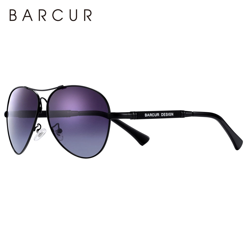 BARCUR Memery Pilot Sunglasses Polarized Men Sun glasses for Women Eyewear UV400 Mirror Oculos de sol - KiwisLove