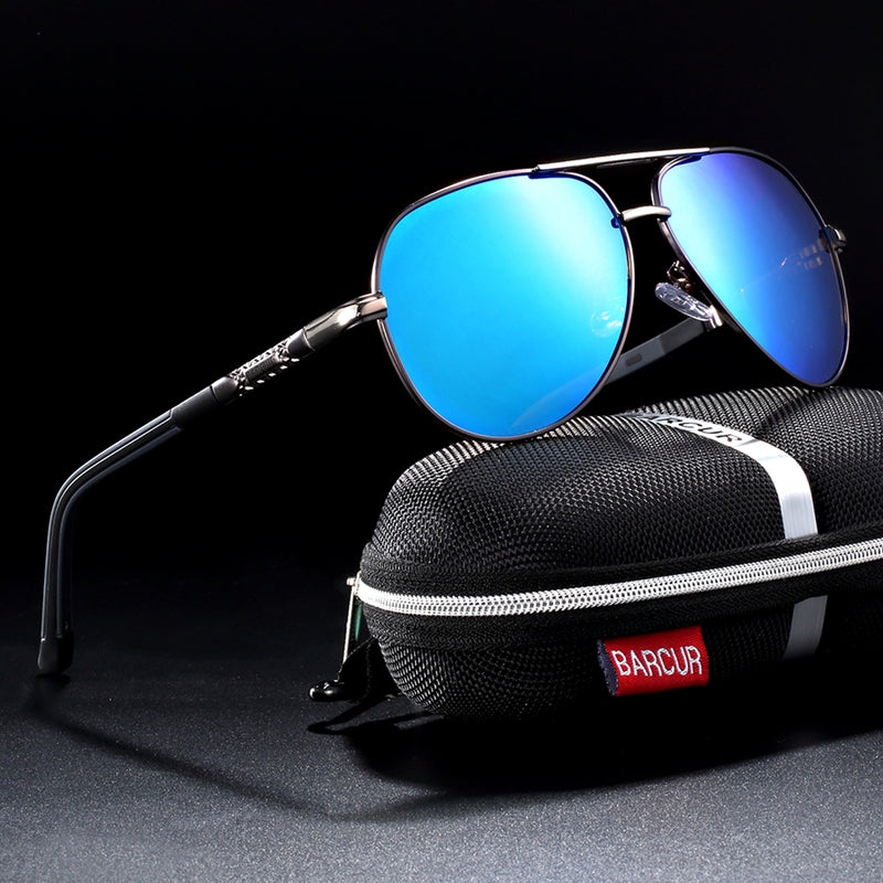 BARCUR Fashion Glasses Hot Style Men sunglasses Polarized UV400 Protection Driving Sun Glass Male Oculos De Sol - KiwisLove