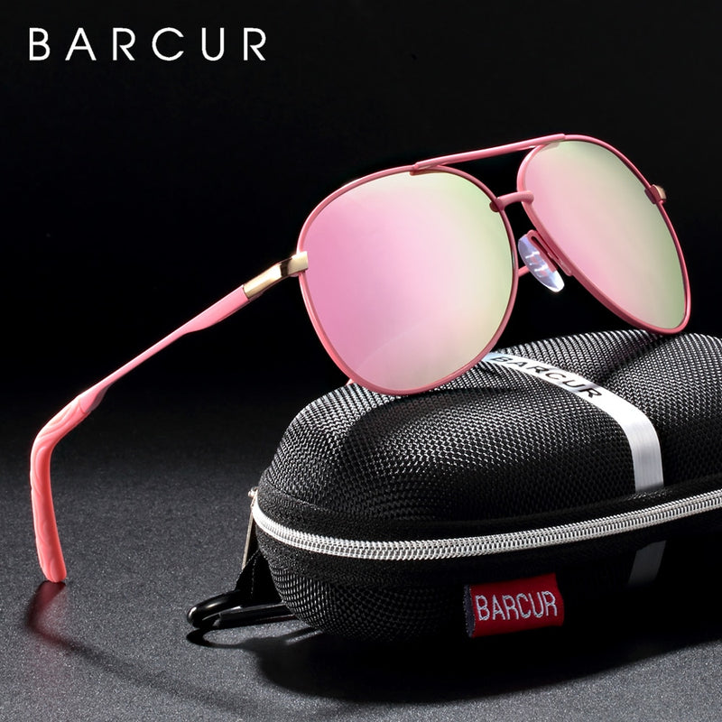 BARCUR Men Gradient Women Sunglasses Polarized Sun glasses for Men Pilot Gafas Oculos De Sol Masculino - KiwisLove