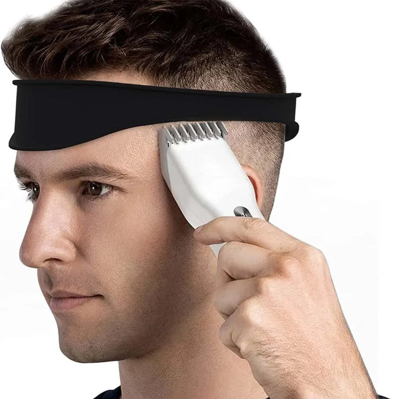 DIY Home Haircuts Curved Headband Silicone Neckline Shaving Template and Hair Cutting Guide Hair Styling Tool