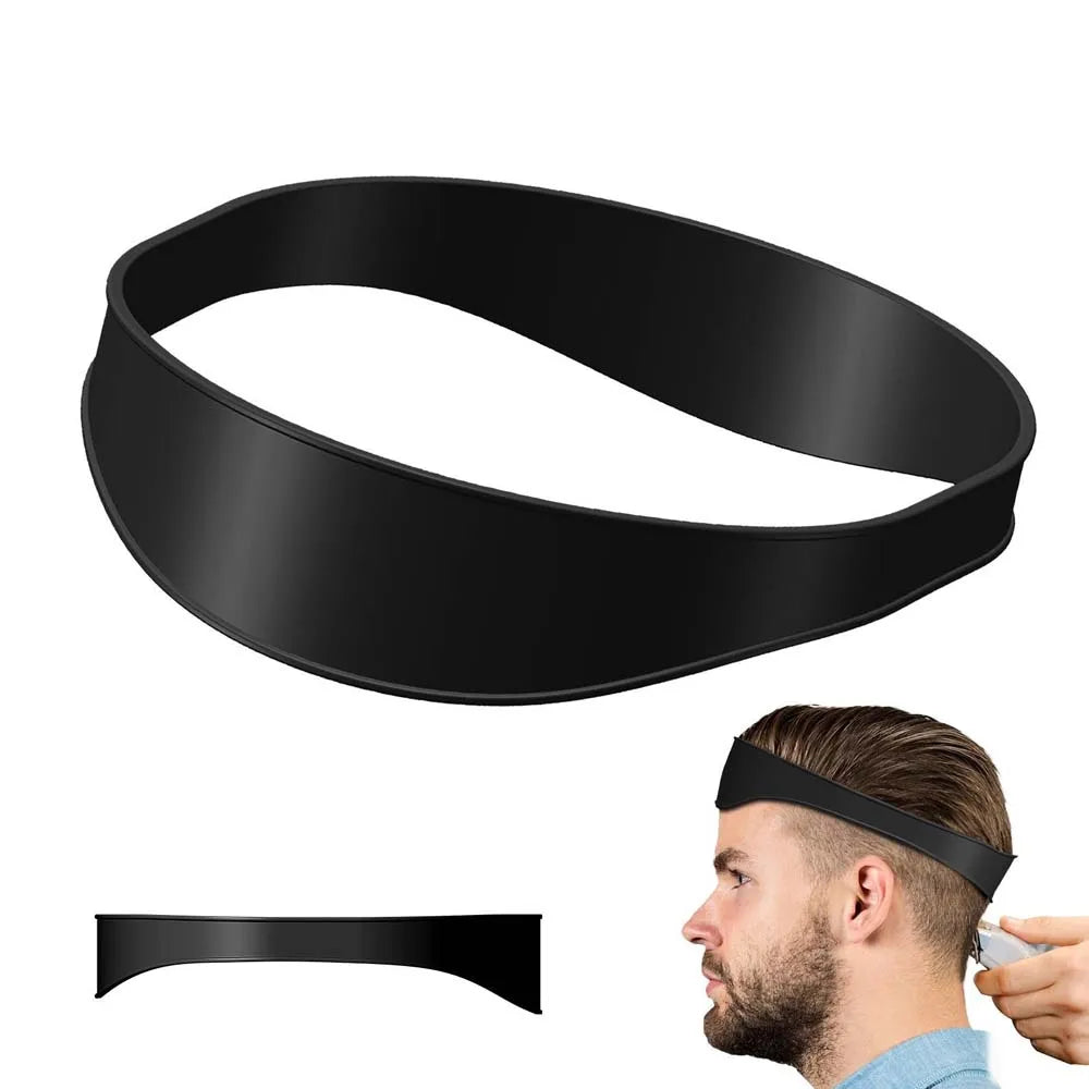 DIY Home Haircuts Curved Headband Silicone Neckline Shaving Template and Hair Cutting Guide Hair Styling Tool - KiwisLove