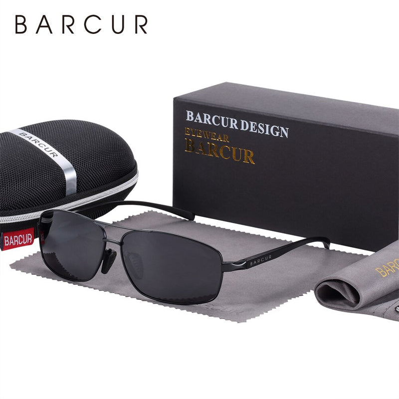 BARCUR Rectangle Polarized Sunglasses Photochromic Driving Men Sun glasses oculos shades - KiwisLove