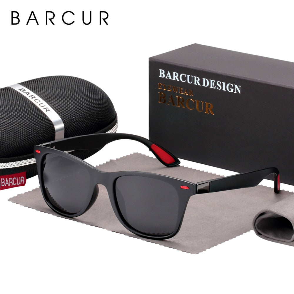 BARCUR Trending TR90 Polarized Sunglasses Women Square eyewear Men Sun glasses Vintage Unisex Goggle Male UV400 Oculos de sol - KiwisLove
