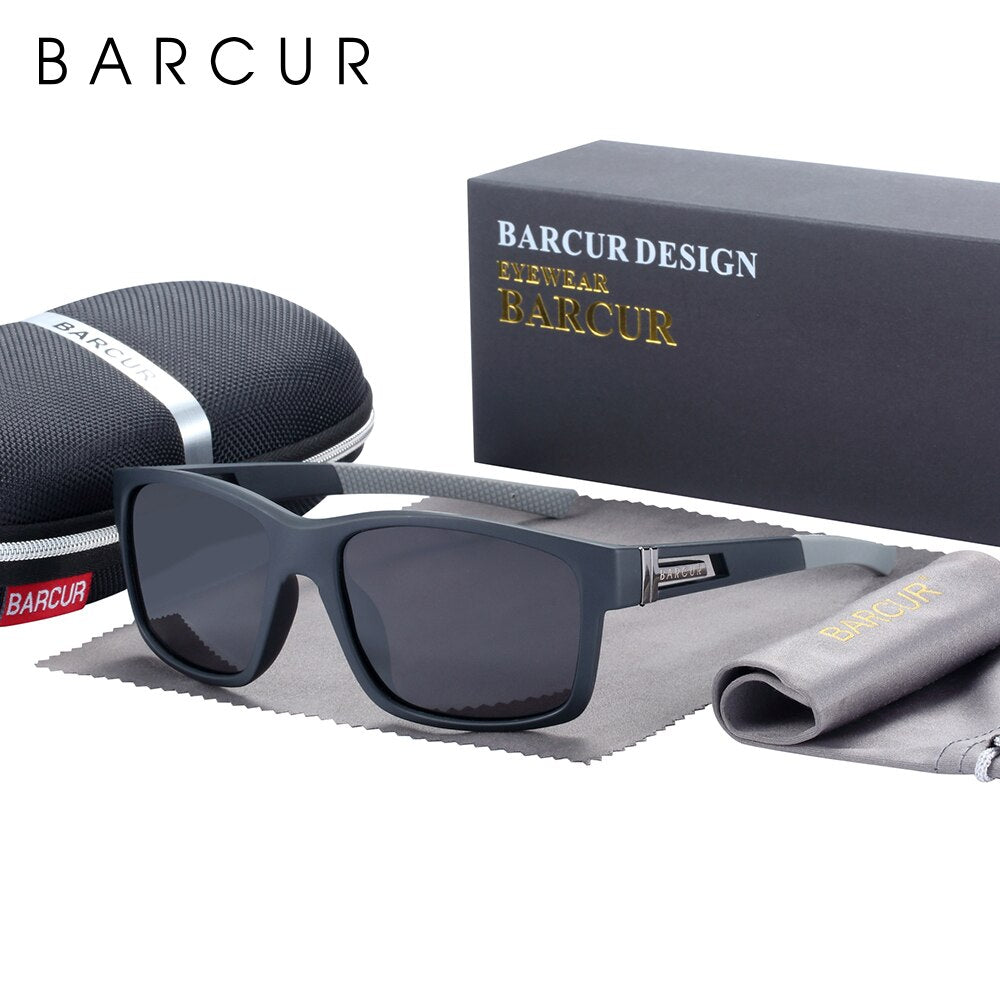 BARCUR TR90 Sunglasses Men Light Weight Drving Hiking Sporting Sun Glasses for Women Eyewear Oculos Accessory - KiwisLove