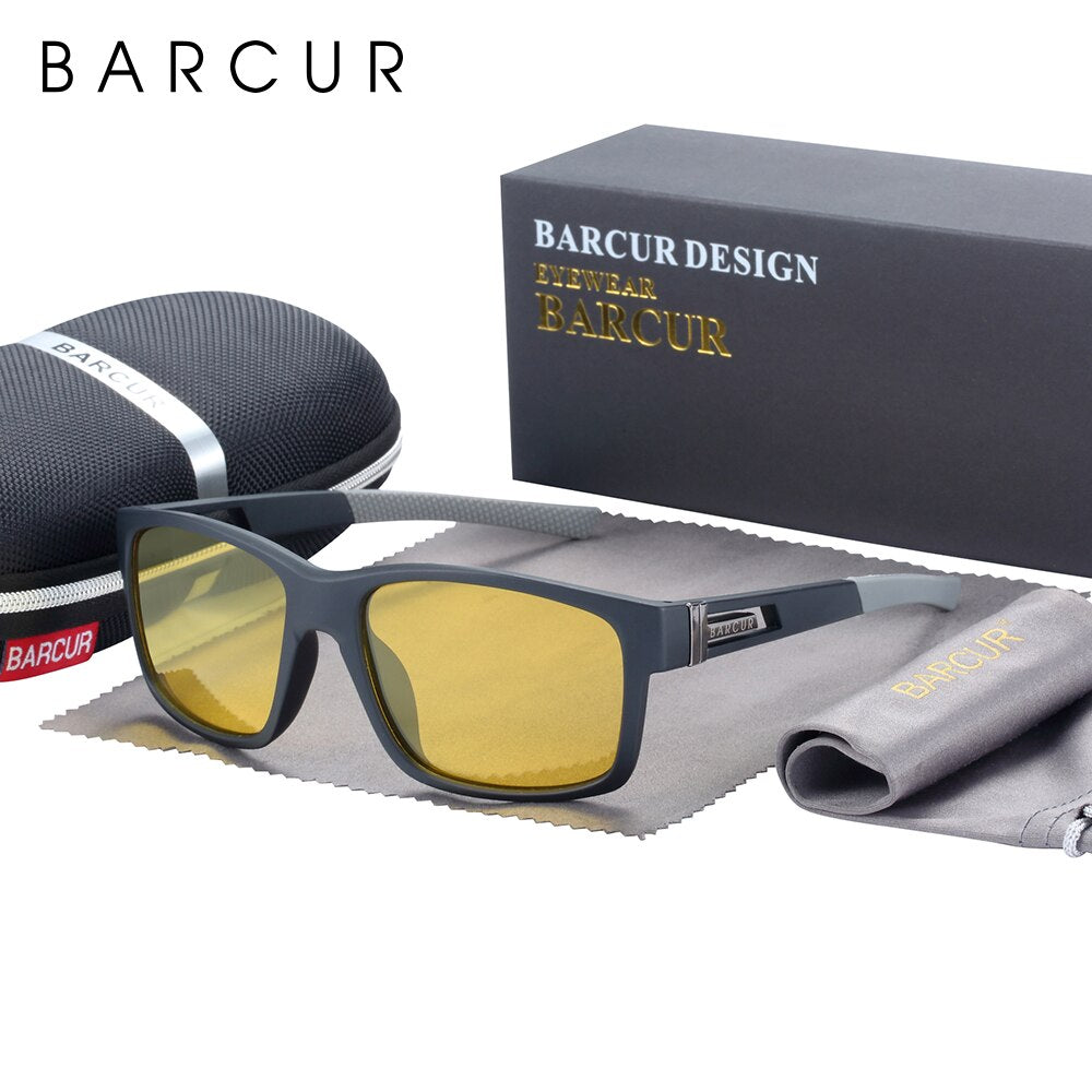 BARCUR TR90 Sunglasses Men Light Weight Drving Hiking Sporting Sun Glasses for Women Eyewear Oculos Accessory - KiwisLove