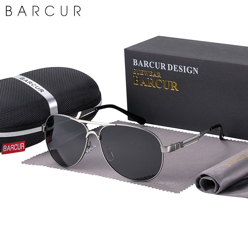 BARCUR Brand Design Fashion Polarized Men Women Classic Sunglasses Pilot Style Lens Eyewear Accessories Sun Glass Driving UV400 - KiwisLove