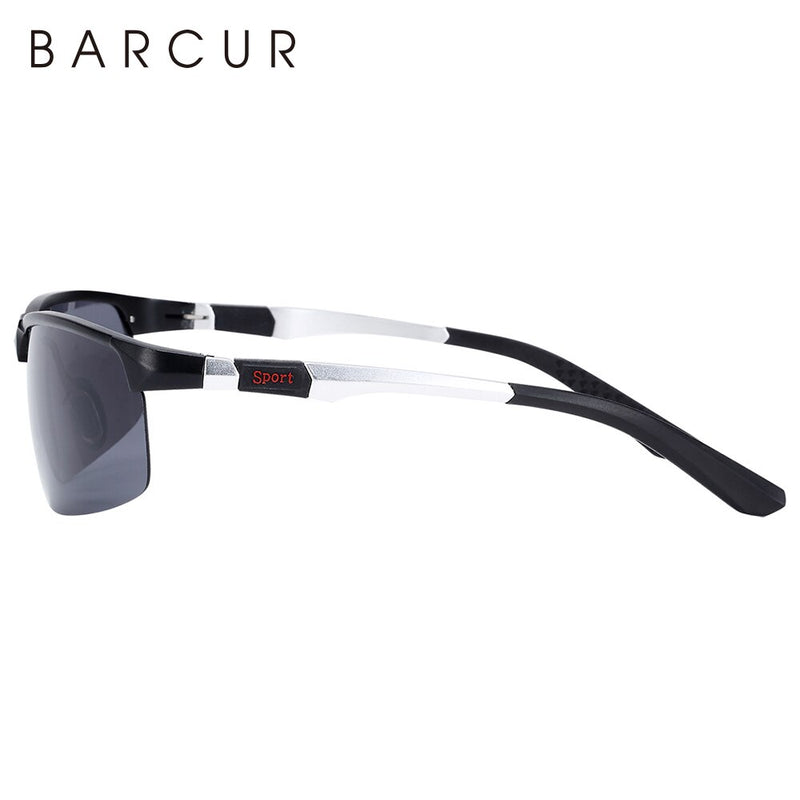 BARCUR Aluminium Magnisium Sport Sunglasses Polarized Light Weight Driving Glases Men Women - KiwisLove