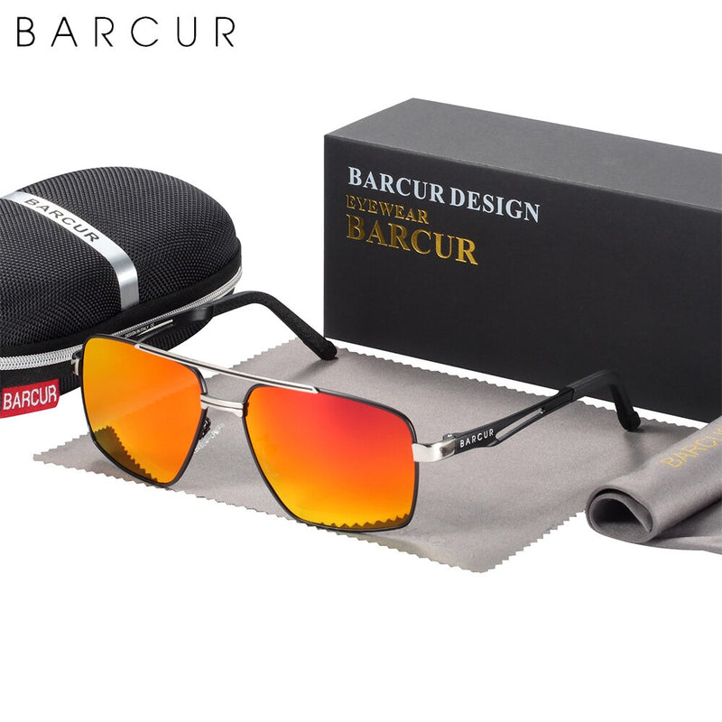 BARCUR Brand Pilot Style Metal Frame Sunglasses Men HD Polarized Women Shades Driving Photochromic Sun Glasses Mirror UV400 - KiwisLove