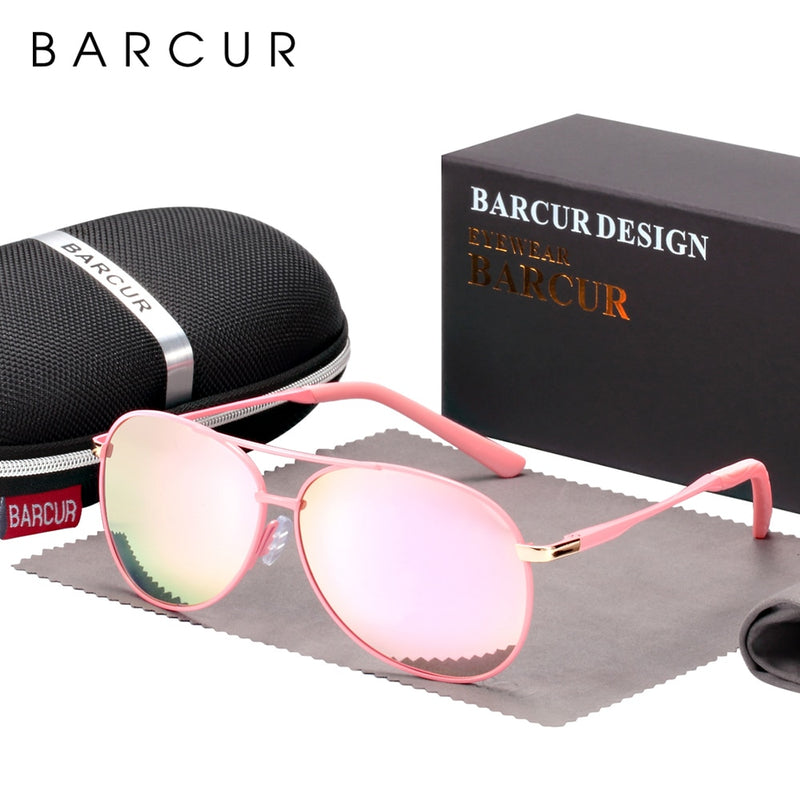 BARCUR Men Gradient Women Sunglasses Polarized Sun glasses for Men Pilot Gafas Oculos De Sol Masculino - KiwisLove