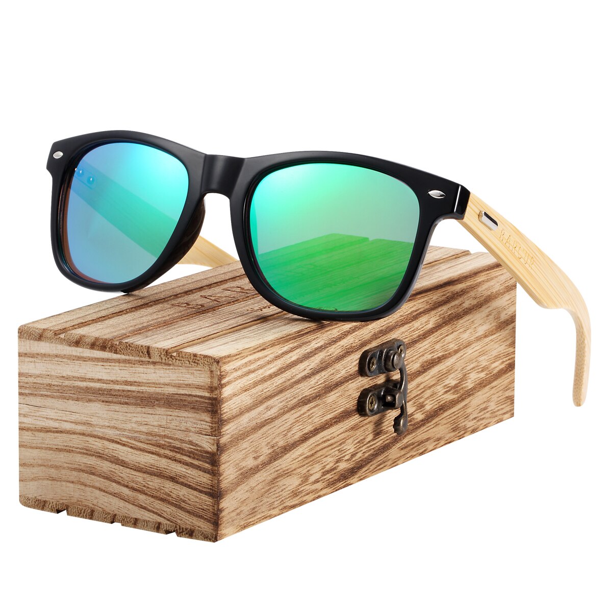 BARCUR Pink Sunglasses Wood Bamboo Sun Glasses Women Fashion Mirror Eyewear Man Brand Designer - KiwisLove