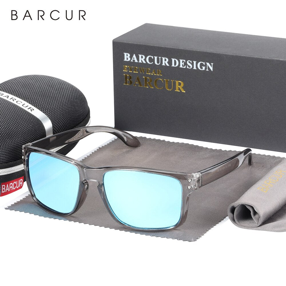 BARCUR TR90 Sunglasses for Men Light Weight Sports Sun Glasses for Women Eyewear Oculos Accessory - KiwisLove