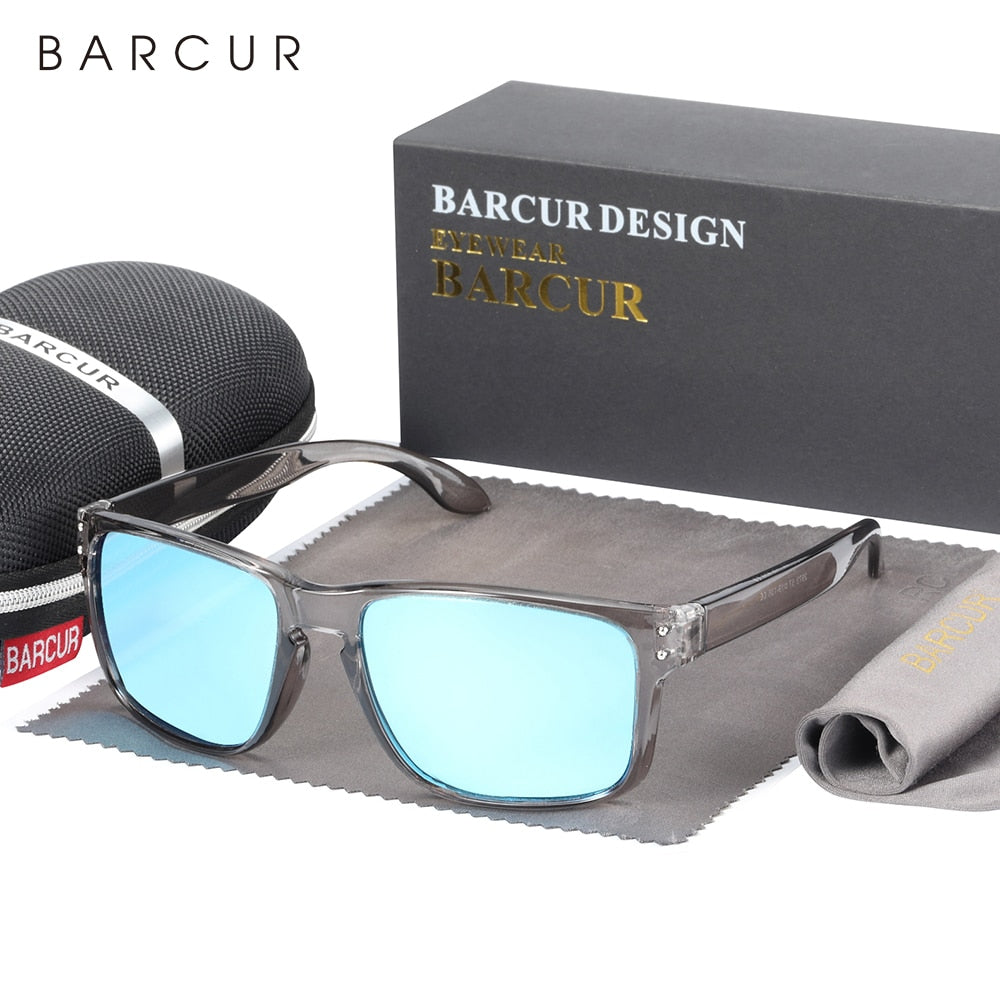 BARCUR TR90 Sunglasses for Men Light Weight Sports Sun Glasses for Women Eyewear Oculos Accessory - KiwisLove