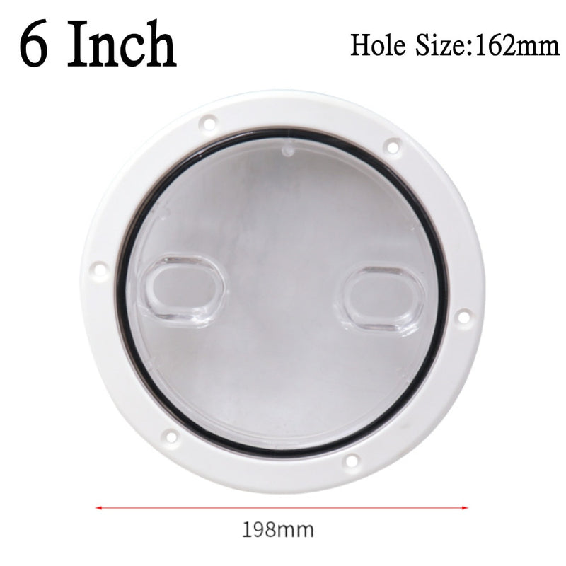 Non-slip 4/6/8 Inch Round Deck Cover Yacht Inspection Hole White Black Hatch Hand Hole Covers Inspection Work Cover Hatch - KiwisLove