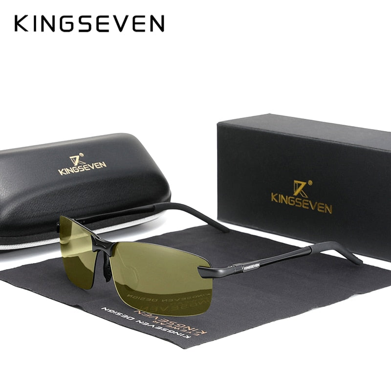 KINGSEVEN 2021 Sunglaases Men Photochromic Polarized Sunglasses Aluminum Frame UV400 Sun Glasses Male Eyewear Driving Glasses - KiwisLove