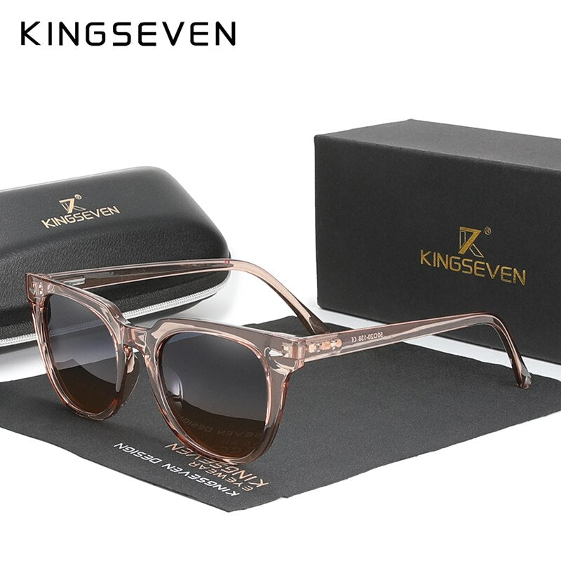 KINGSEVEN 2019 Polarized Square Sunglasses Men Women Zebra Wooden Frame Mirror Flat Lens Driving UV400 Eyewear - KiwisLove