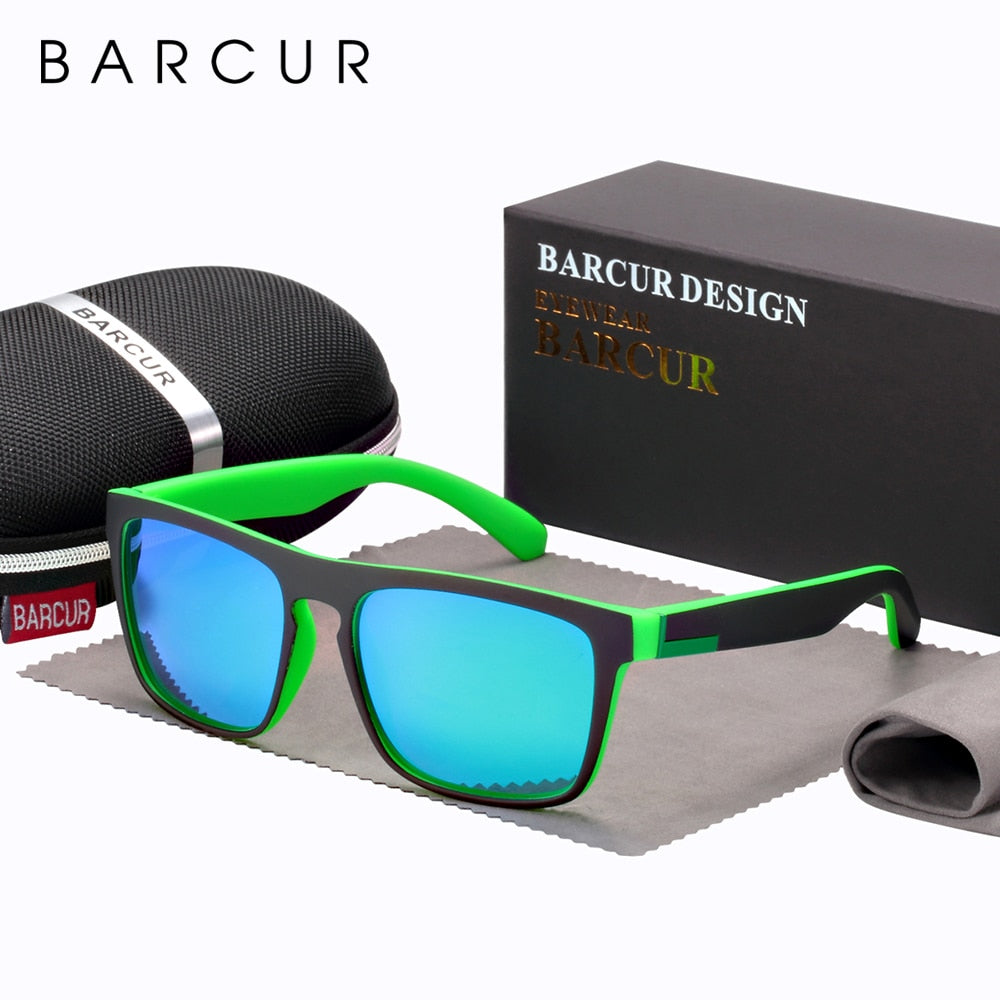 BARCUR NEW Polarized Sunglasses Men Driving Shades Male Sun Glasses For Men Oculos de sol - KiwisLove
