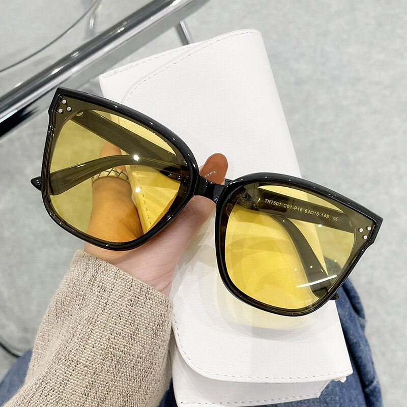 Men Sunglasses Folding Air Cushion TR90 Eyeglasses UV400 Protection Polarized Glasses Fashion Square Vintage Women Eyewear K7501 - KiwisLove