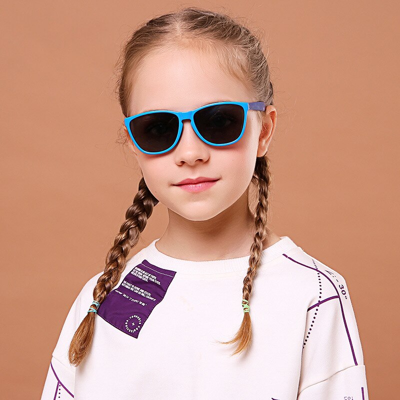 Kids Sunglasses Fashion Vintage Boys Girls Baby Children Sun Glasses UV400 Eyewear Cool Classic Sport Square Polarized Lens 8304 - KiwisLove