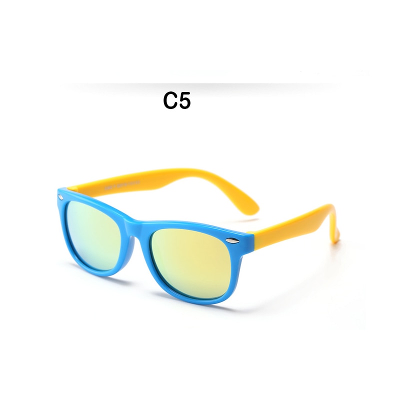 Children's Sun Glasses Polarized Lens Classic Sunglasses For Kids Babies Boy Girl Cute UV400 Protection Vintage Eyewear 802 - KiwisLove
