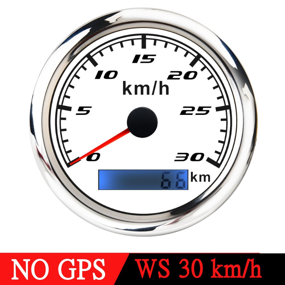 Waterproof 85mm Universal GPS Speedometer Pointer LCD Display Odometer 120km/h 60km/h 30km/h for 12V 24V Car Motorcycle Boat - KiwisLove