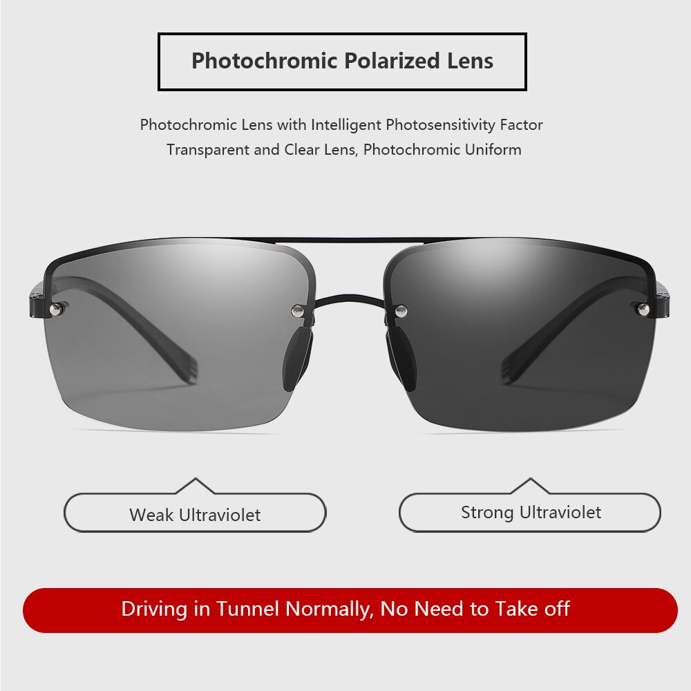 Sunglasses Men Anti-glare Sports Driving Eyeglasses For Male Day Night Vision Photochromic Polarized UV400 Lens Eyewear V1912 - KiwisLove
