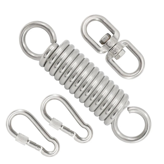 304 Stainless Steel Heavy Duty Hanging Kit Spring Hook 360 Degree Spinning for Punching Bags Rocking Seat Swing Hammock