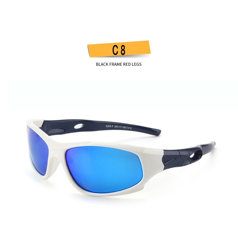 Kids Sunglasses Polarized Silicone Riding Children's Sun Glasses Boys Girls Glasses Cool Outdoor Sports Eyeglasses UV400 D816 - KiwisLove
