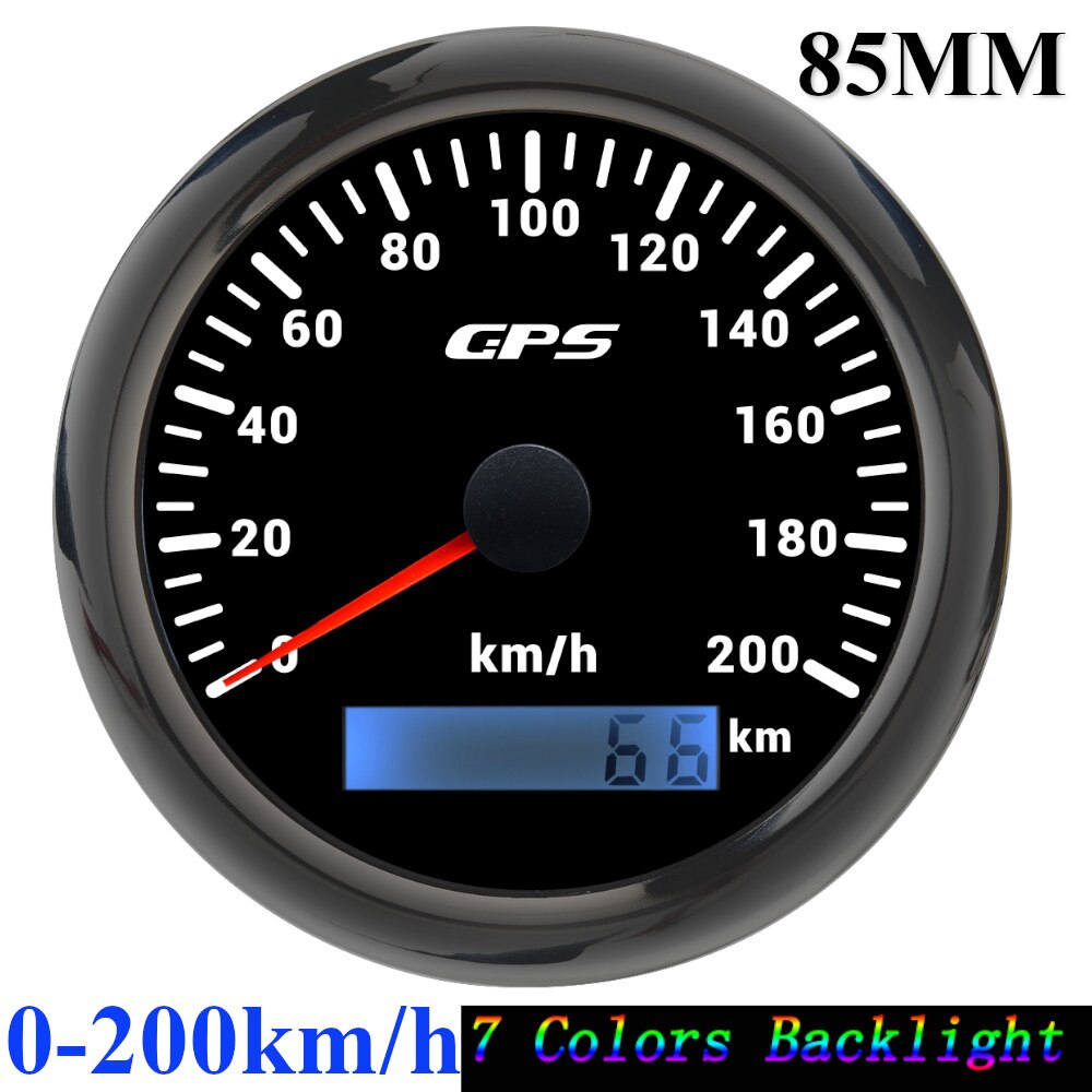 New GPS Speedometer 7 Color Backlight Motorcycle Car Boat Speed Meter 60 km/h 30 knots 120MPH Speedometers With GPS Sensor - KiwisLove