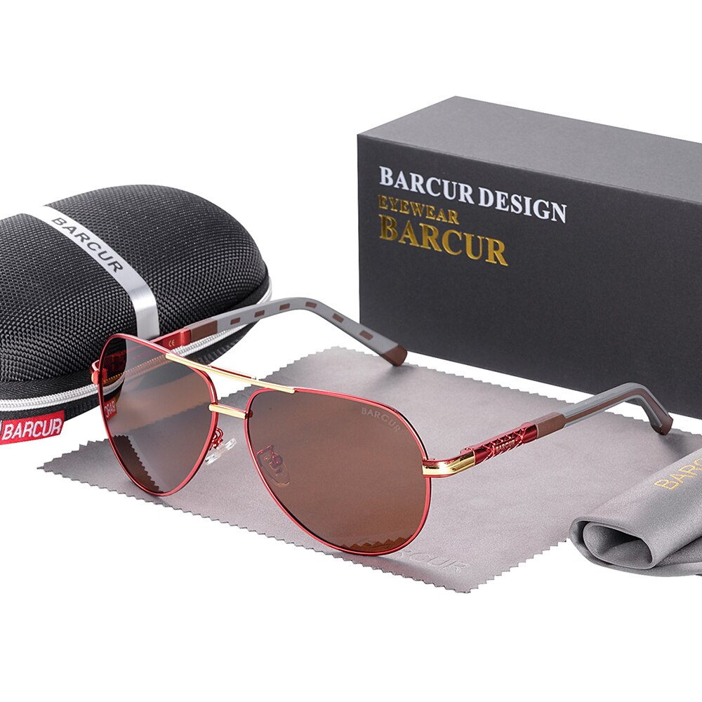 BARCUR Aluminum Magnesium Night Vision Sunglasses Male Fashion Night Vision Accessories For Men - KiwisLove