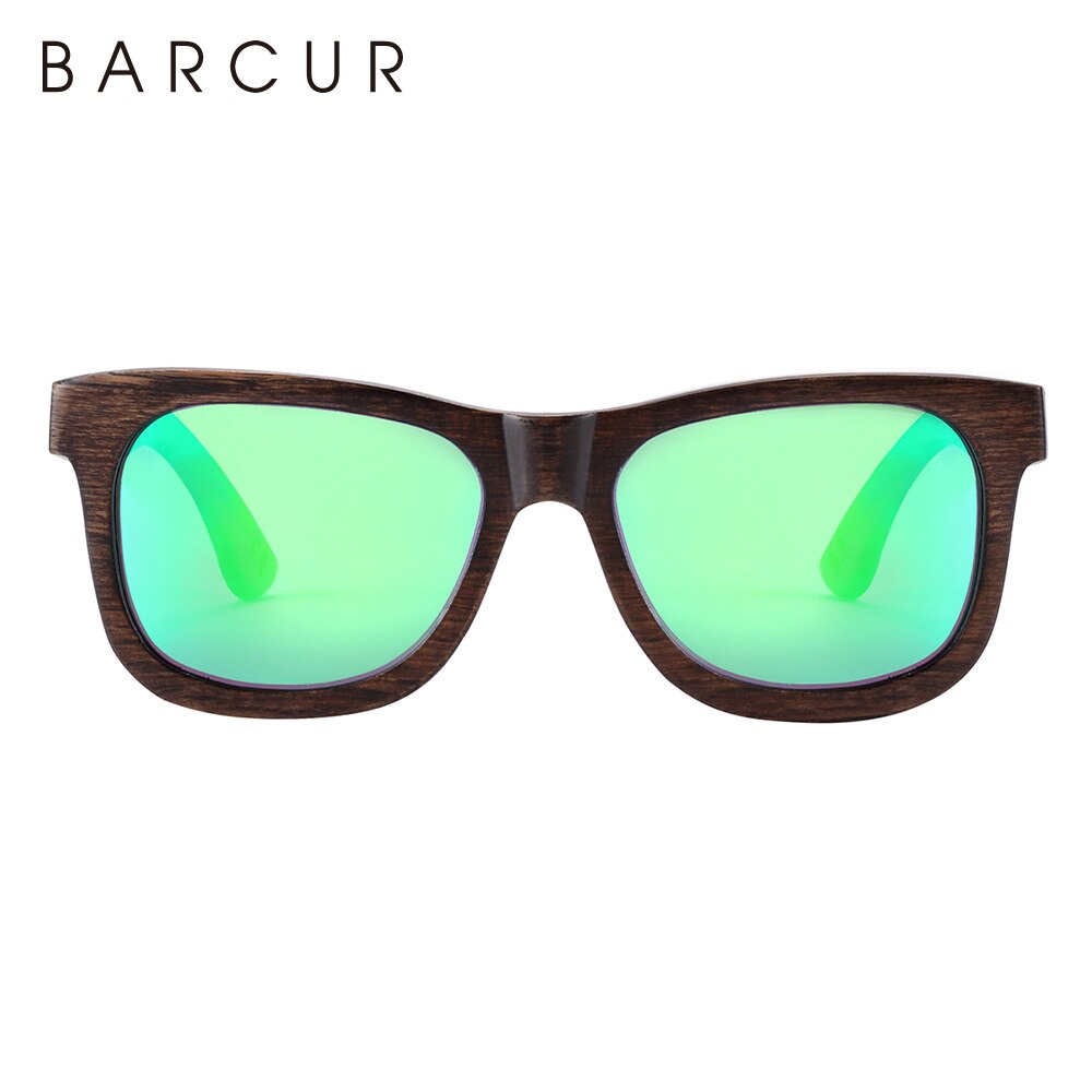 BARCUR Natural Wooden Sunglasses for Men Polarized Sunglasses Wood Oculos De Sol Feminino Frete Gratis - KiwisLove