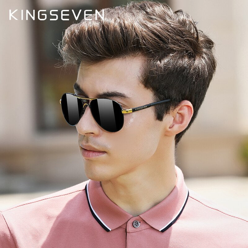 KINGSEVEN Brand 2020 Men's Glasses Driving Polarized Sunglasses Men And Women Aluminum Fashion Eyewear Gafas De Sol Shades - KiwisLove