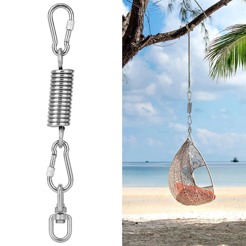 304 Stainless Steel Heavy Duty Hanging Kit Spring Hook 360 Degree Spinning for Punching Bags Rocking Seat Swing Hammock