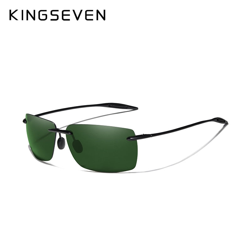 KINGSEVEN TR90 Rimless Sunglasses Men Ultralight High Quality Square Frameless Sun Glasses For Women Brand Designer Mirror Lens - KiwisLove