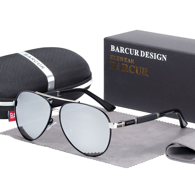 BARCUR Pilot Sunglasses Male Polarized Sun Glasses Men Sports Eyewear Lunette De Soleil Homme - KiwisLove