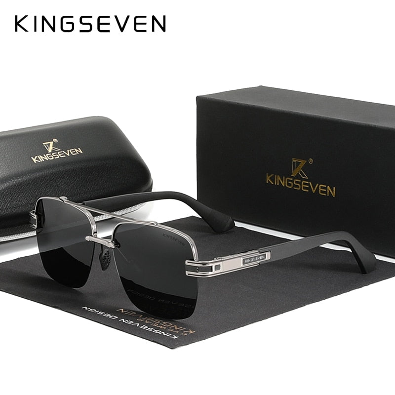 KINGSEVEN Brand Luxury Design Sunglasses Women Polarized Gradient Sun glasses Semi-Rimless Frame Oculos De Sol Masculino - KiwisLove