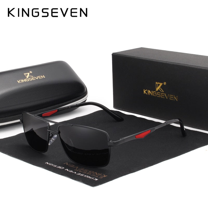 KINGSEVEN 2022 Brand Classic Square Polarized Sunglasses Men's Driving Male Sun Glasses Eyewear UV Blocking Oculos N7906 - KiwisLove