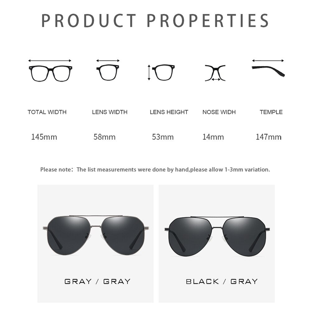 Men Sunglasses Brand Classic Fashion Outdoor Driving Polarized UV400 Lens Women Glasses Eyewear Accessories For Male V58088 - KiwisLove