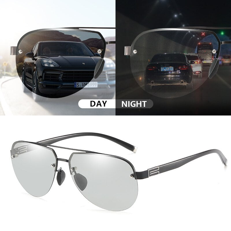 Sunglasses Sports Photochromic Men Day Night Vision Lens For Driving Polarized Outdoor UV400 Sun Glasses For Male K1902 - KiwisLove