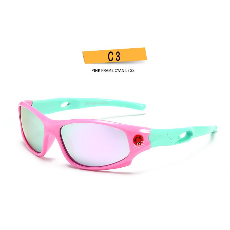 Kids Sunglasses Polarized Silicone Riding Children's Sun Glasses Boys Girls Glasses Cool Outdoor Sports Eyeglasses UV400 D816 - KiwisLove