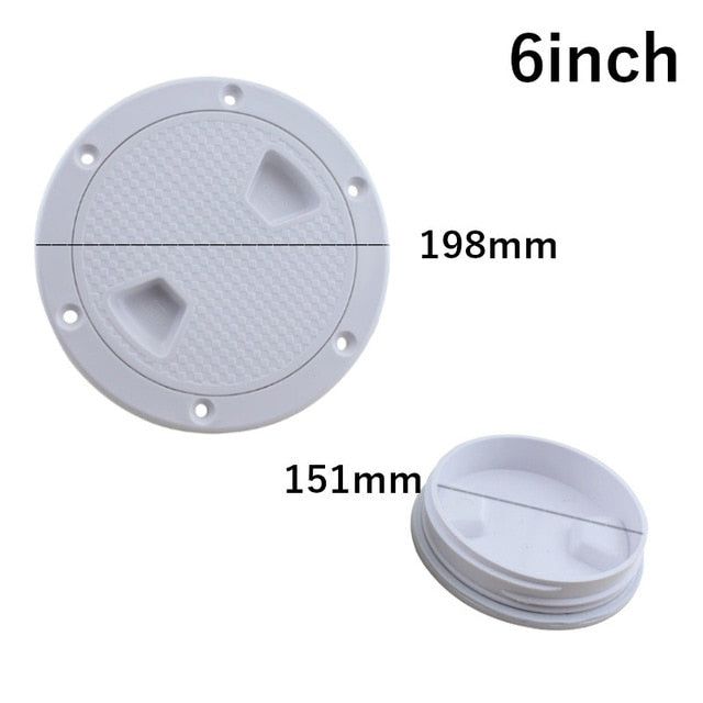New Arrival Round Deck Plate Marine Access Boat Inspection Hatch Cover Plate Cut Out ABS Plastic Anti-corrosive Boat Deck Hatch - KiwisLove