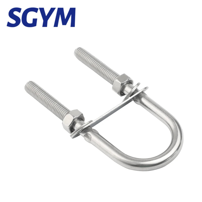 Hot 1pcs M4 M5 M6 M8 M10 M12 U Bolt 26mm 30mm 50mm Inner Width U-Bolt with Nuts Frame Straps 304 Stainless Steel Fastener