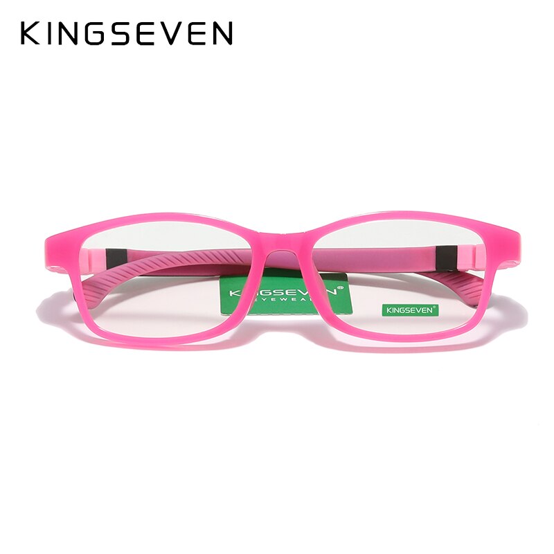 KINGSEVEN Children S Size 46mm Anti-blue Square Blue Light Blocking Kids Glasses TR90 Detachable Computer Gaming Clear Eyewear - KiwisLove