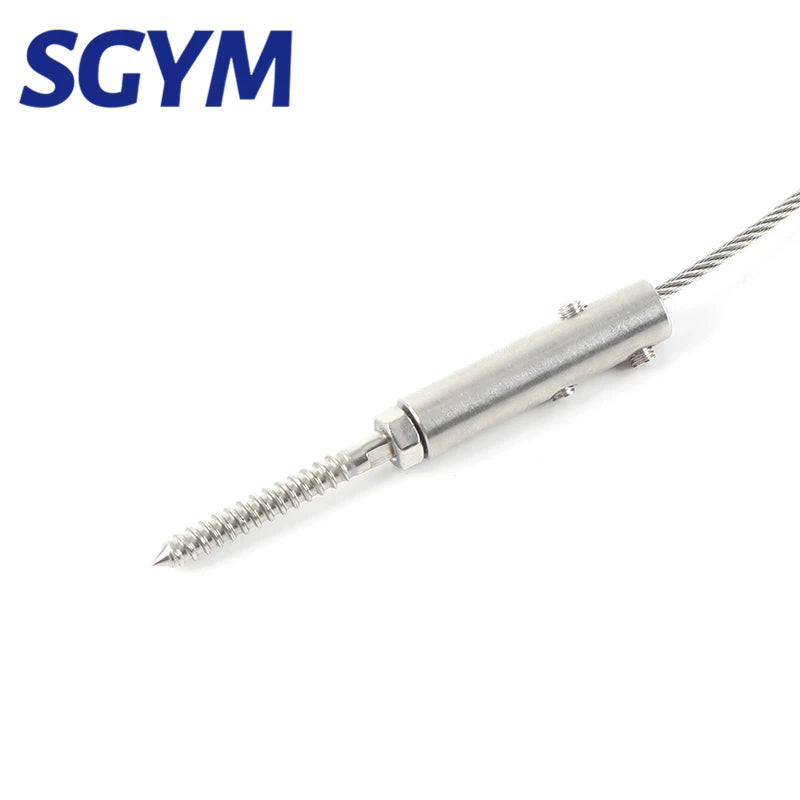10pcs handscrew Clamp Wire Rope For 5mm Swage Lag Screws  with Hexagon Grub Screw Bolts buckle for Stair Deck Wood Post