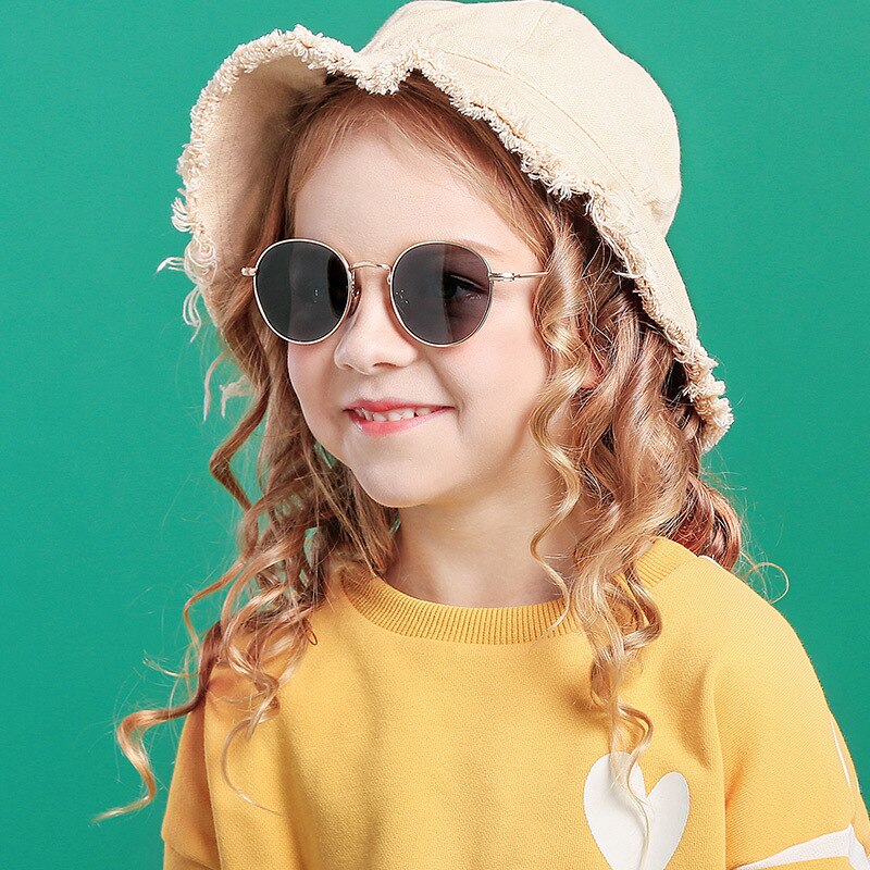 Fashion Kids Polarized Sunglasses Round Unisex Riding Boys And Girls Retro Sun Glasses Cool Outdoor UV400 Eyewear 3054 - KiwisLove