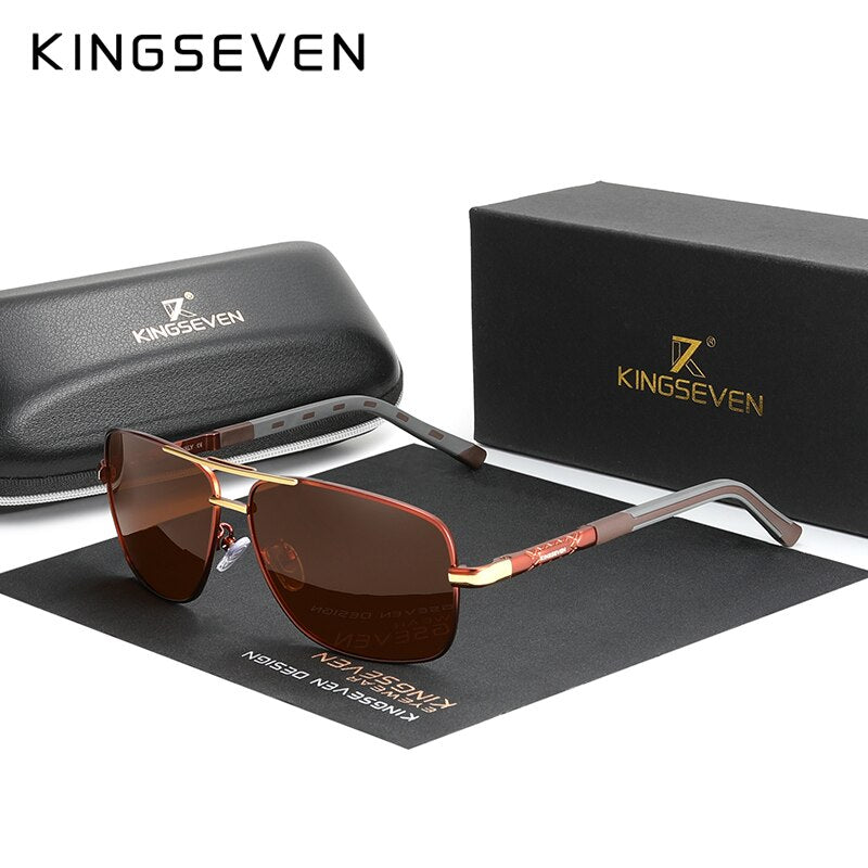KINGSEVEN 2020 Aluminum Brand Pilot Polarized Sunglasses Men Women Fashion Frame Male Sun Glasses For Driving Oculos de sol - KiwisLove