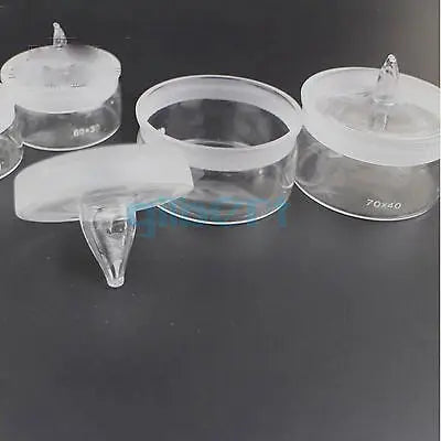 70x35mm Diameter x Height Lab Glass Weighting Bottle with Ground Glass Stopper - KiwisLove